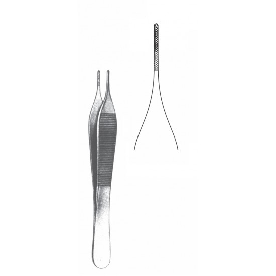 ADSON TISSUE FORCEP 1X2 TEETH WITH SERR 15CM