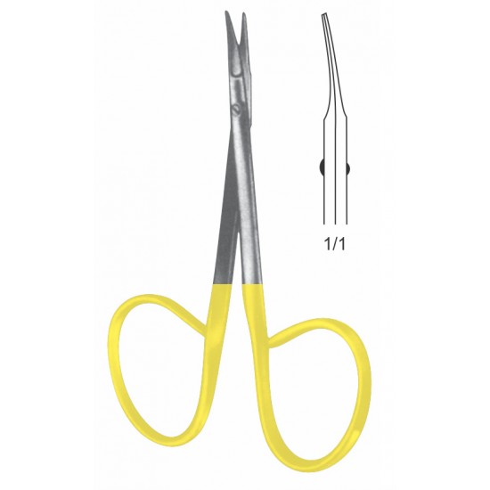 TC RIBBON STITCH SCISSOR CVD 9.5CM