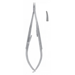 CASTROVIEJO DELICATE NEEDLE HOLDER SERR WITH LOCK CVD 21CM