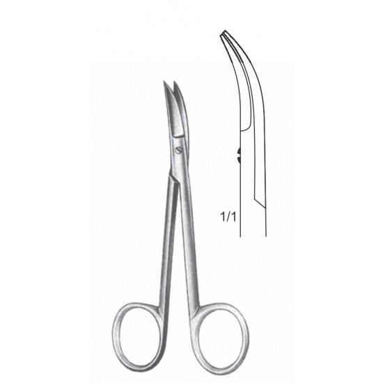 QUINBY PLASTIC SURGERY SCISSOR CVD 12.5CM