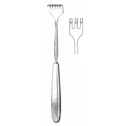 VOLKMAN RETRACTOR 3-PRONG SHARP 25CM