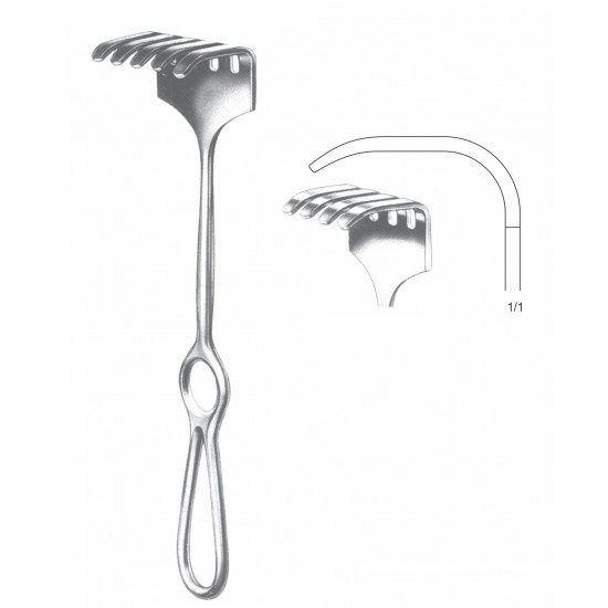 ISRAEL RETRACTOR 40 X 40mm, 23.5CM FIG-1