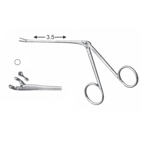 HARTMAN EAR FORCEP CUP TYPE STR. 3MM 9CM SHAFT