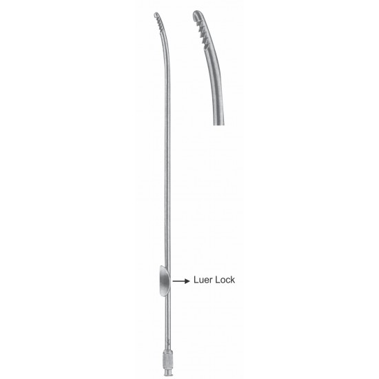 NOVAK-SCHOECKAERT CURETTE WITH LUER LOCK 4MM PIPE, 24CM