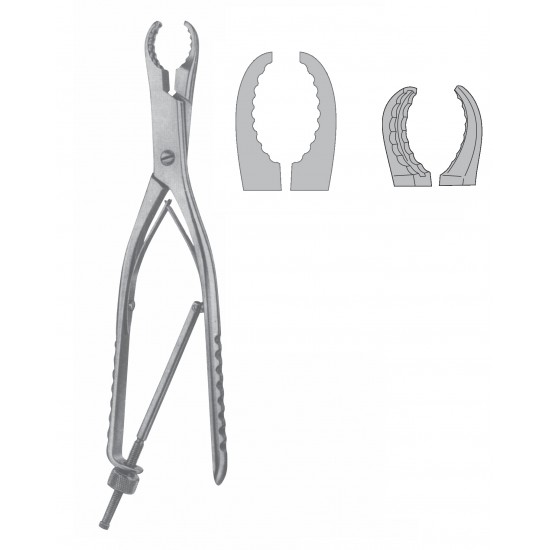 ULRICH BONE HOLDING FORCEP STR 25CM