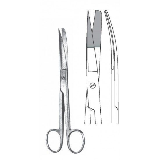 STANDARD OPERATING SCISSOR SH/BL CVD 13CM