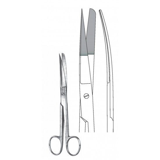 STANDARD OPERATING SCISSOR SH/BL CVD 18.5CM