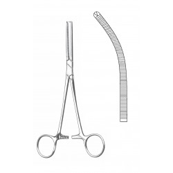 KOACHER (OCHSNER) FORCEP 1X2 CVD 24CM