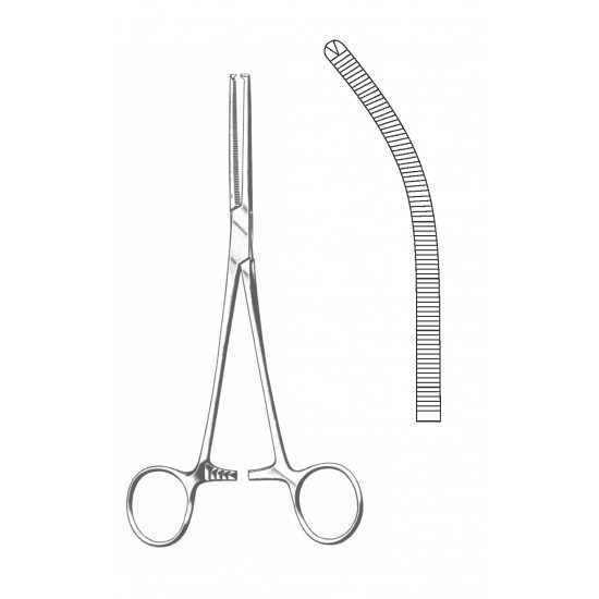 KOACHER (OCHSNER) FORCEP 1X2 CVD 24CM