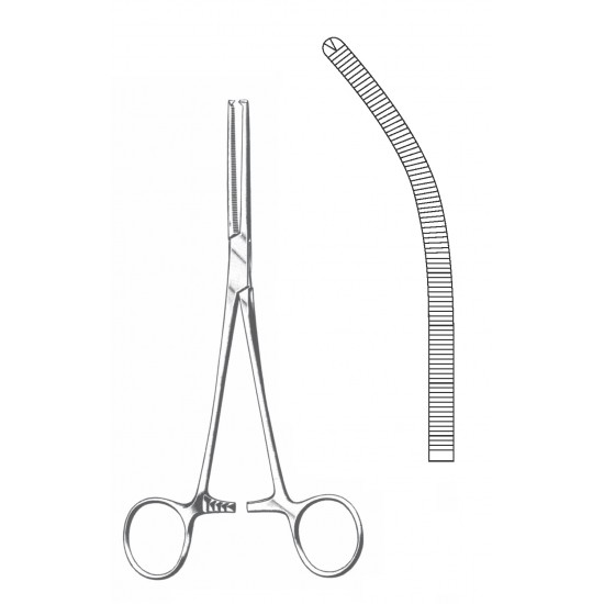 KOACHER (OCHSNER) FORCEP 1X2 CVD 26CM