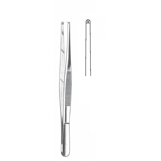 TISSUE FORCEP 1X2 TEETH 16CM