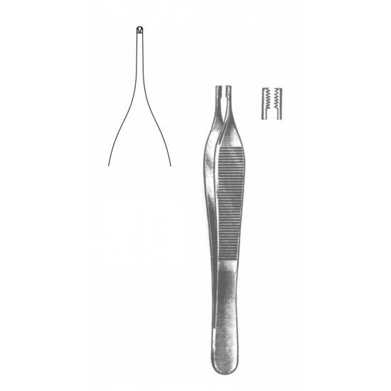 ADSON TISSUE FORCEP 1X2 TEETH 12CM