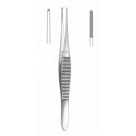 SEMKIN TISSUE FORCEP 1X2 TEETH 12.5CM