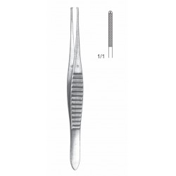 GILLIES TISSUE FORCEP 1X2 TEETH WITH SERR 15CM