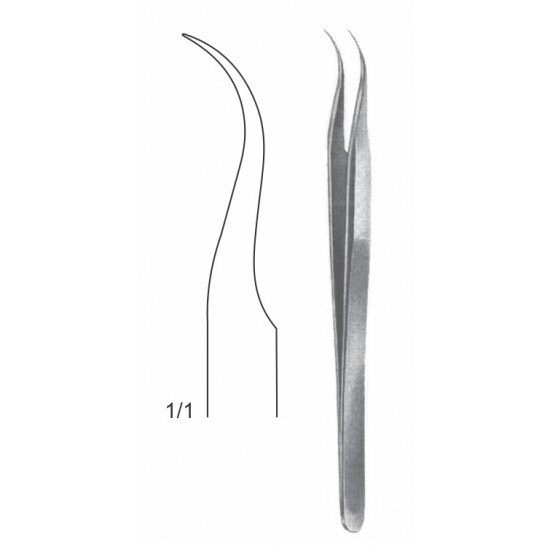 JEWLERS MICRO FORCEP CVD 11.5CM