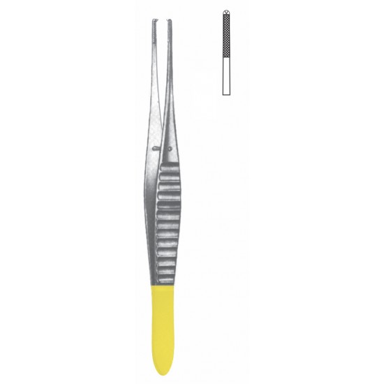 TC GILLIES TISSUE FORCEP 1X2 TEETH WITH SERR 15CM