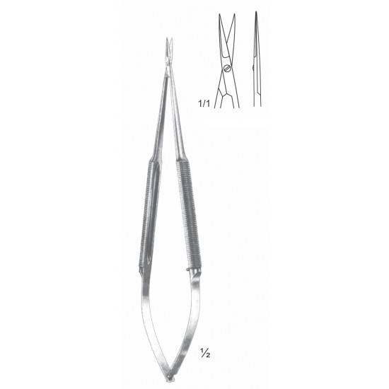 MICRO SPRING SCISSOR WITH SOLID ROUND HANDLE STR 18CM