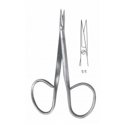 RIBBON IRIS SCISSOR SMALL BLADE STR 9.5CM