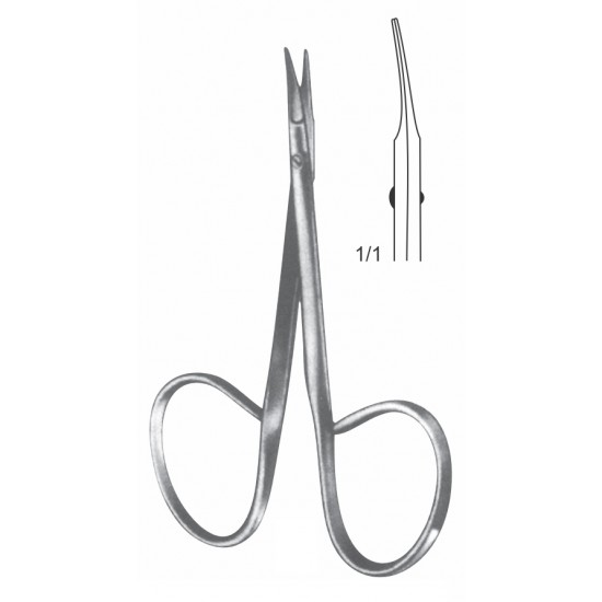 RIBBON IRIS SCISSOR LARGE BLADE CVD 9.5CM