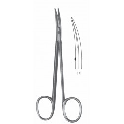 KNAPP MICRO SCISSOR BLUNT CVD 12CM