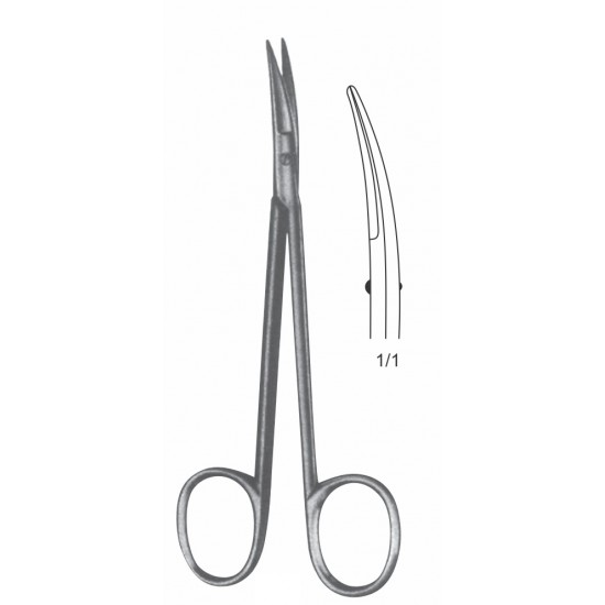 KNAPP MICRO SCISSOR BLUNT CVD 12CM