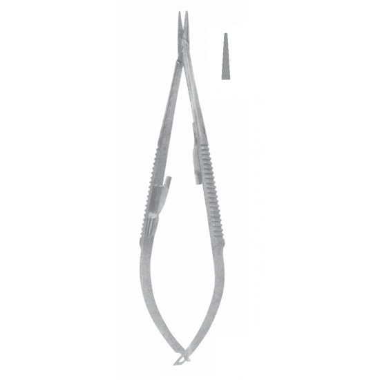 CASTROVIEJO DELICATE NEEDLE HOLDER SMOOTH WITH LOCK STR 18CM