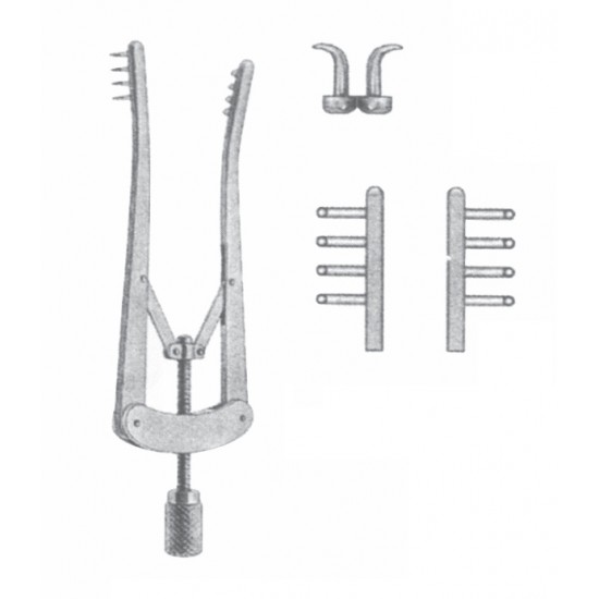 ALM LID RETRACTOR BLUNT PRONG 10CM