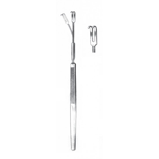 FLEXIBLE SKIN RETRACTOR BLUNT 2-PRONG 16CM