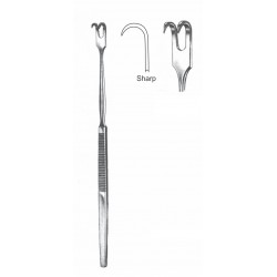 FINGER RETRACTOR 2-PRONG SHARP 16.5CM