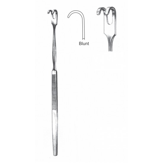 FINGER RETRACTOR 2-PRONG BLUNT 16.5CM