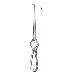 VOLKMAN RETRACTOR 1-PRONG SHARP 22CM