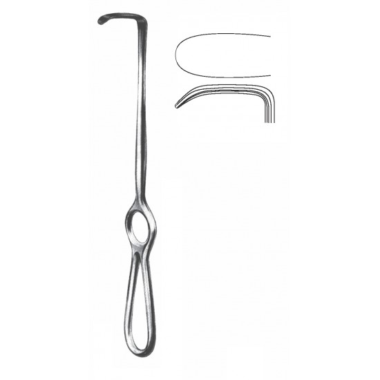 LANGEN-BECK RETRACTOR SOLID HANDLE 22CM FIG-2