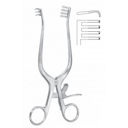 WEITLANER SELF RETAINING RETRACTOR 3 X 4 PRONG BLUNT 20CM