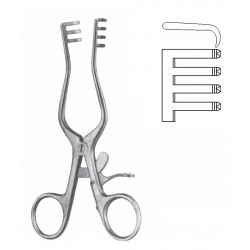 WEITLANER SELF RETAINING RETRACTOR 3 X 4 PRONG, SHARP 16.5CM