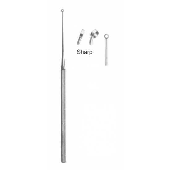 BUCK EAR CURETTE SHARP CVD 16.5CM FIG-0