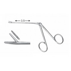 HARTMAN EAR FORCEP SERRATED STANDARD WITH GROOVE 9CM SHAFT