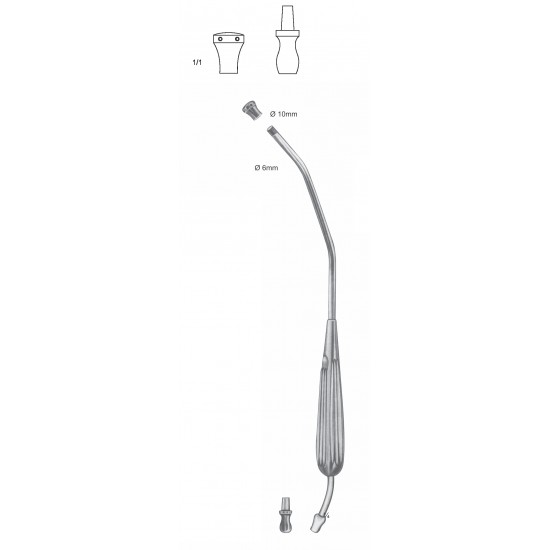 YANKAUR SUCTION TUBE 10MM TIP, 29CM