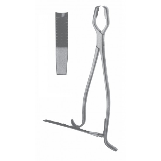 LANE BONE HOLDING FORCEP WITH RACHET 33CM