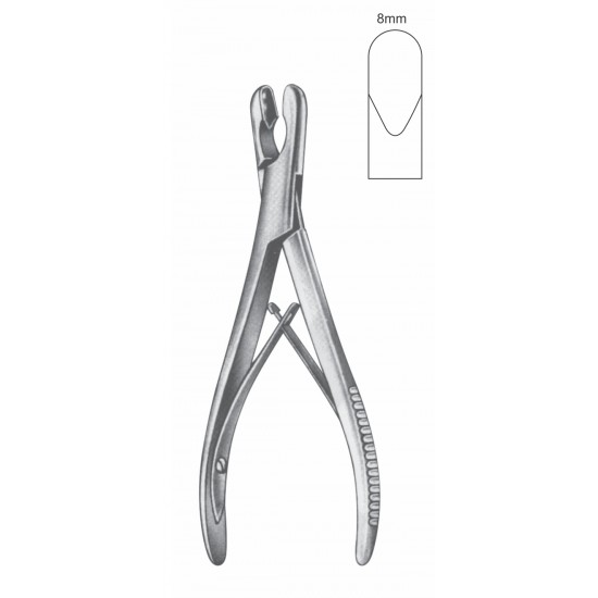 LUER SINGLE ACTION BONE RONGUER 8mm POINT STR 18CM