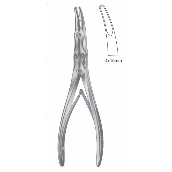 BEYER DOUBLE ACTION BONE RONGUER 4X15MM POINT 18CM