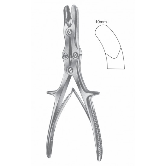 STILLE DOUBLE ACTION BONE RONGUER 10mm POINT, CVD 21CM